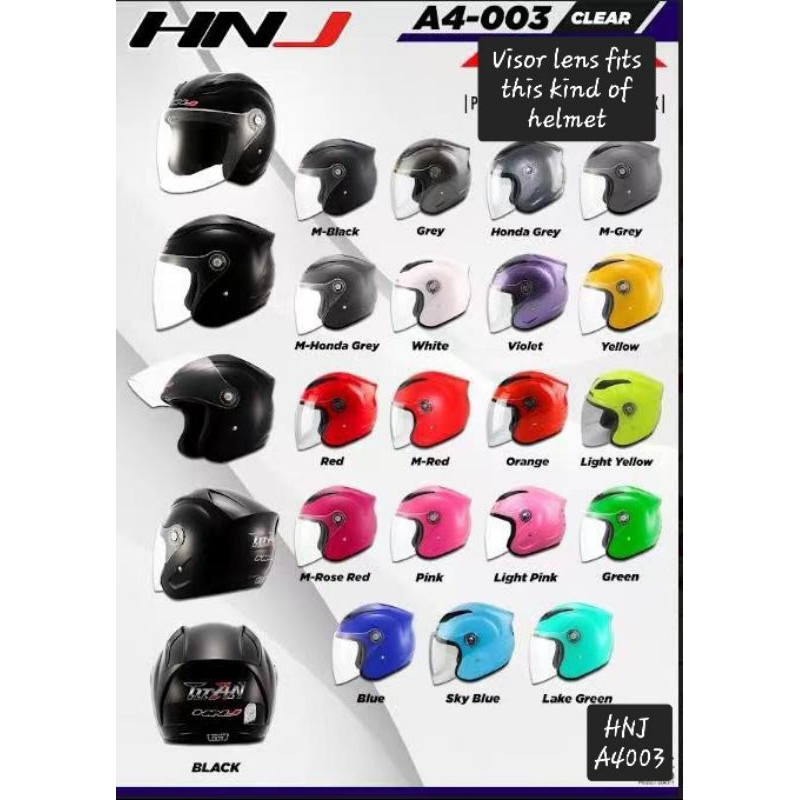 Visor Half Face Helmet Rxr Rxr King Cobra Hnj A Hnj