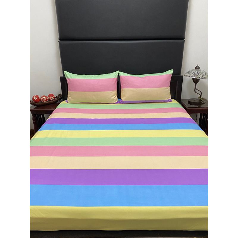 Best Seller 3in1 Canadian Cotton Bedsheet with 2 Pillowcase Shopee