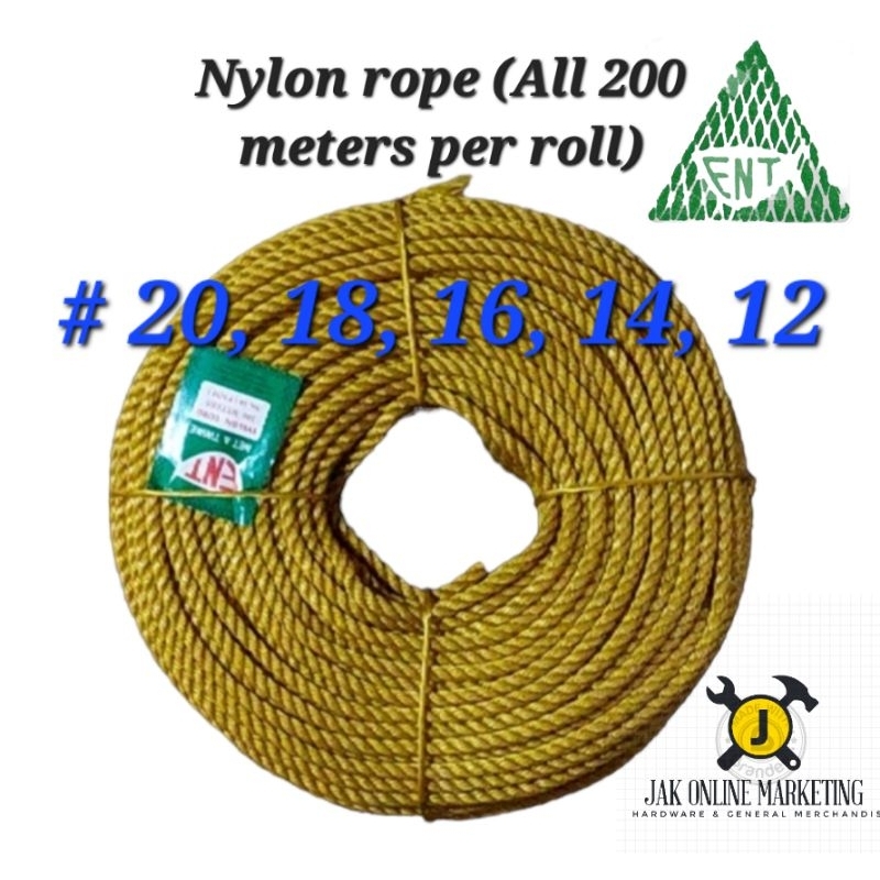 Nylon rope/twine rope/lubid/cord/anchor rope/fishing ENT brand per