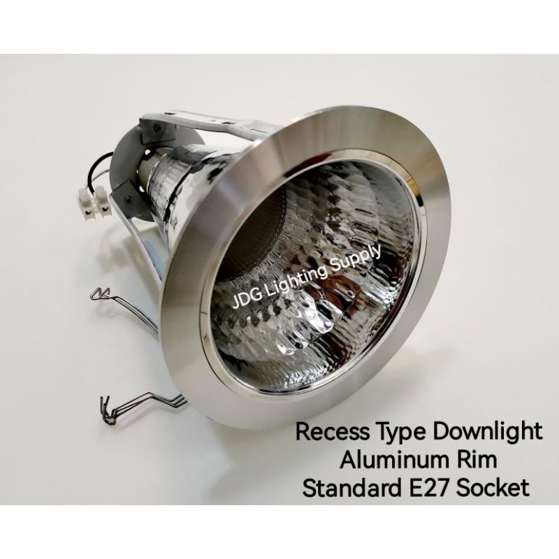 Aluminum Rim Recess type Pinlight Size'4 Round E27(DL'4 AL-SN) | Shopee ...