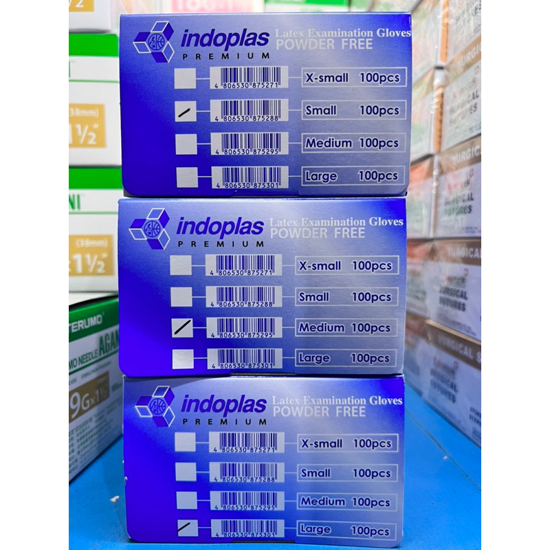 INDOPLAS Premium Powder-Free Latex Examination Gloves | 100pcs/Box ...