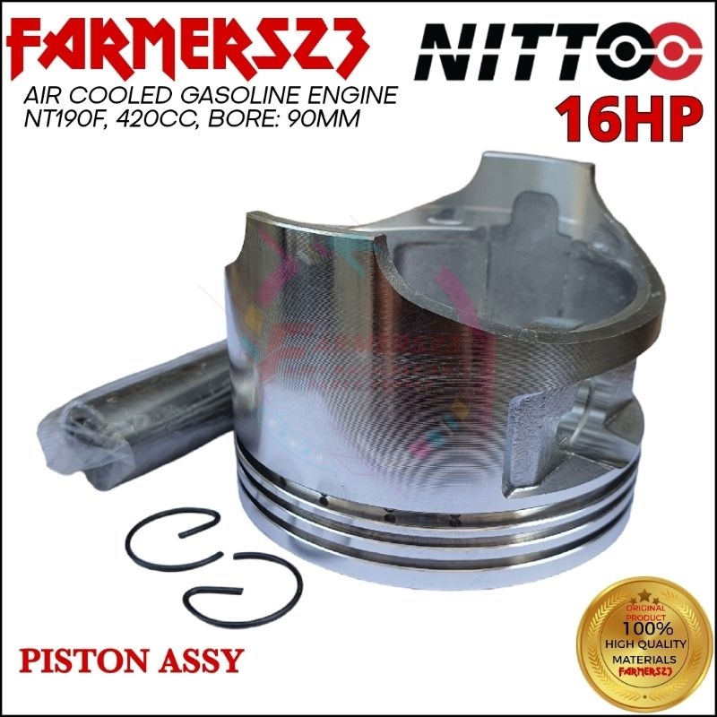 Piston Assy 16Hp, 420cc, Bore 90mm, Nt190f Gasoline Engine Shopee