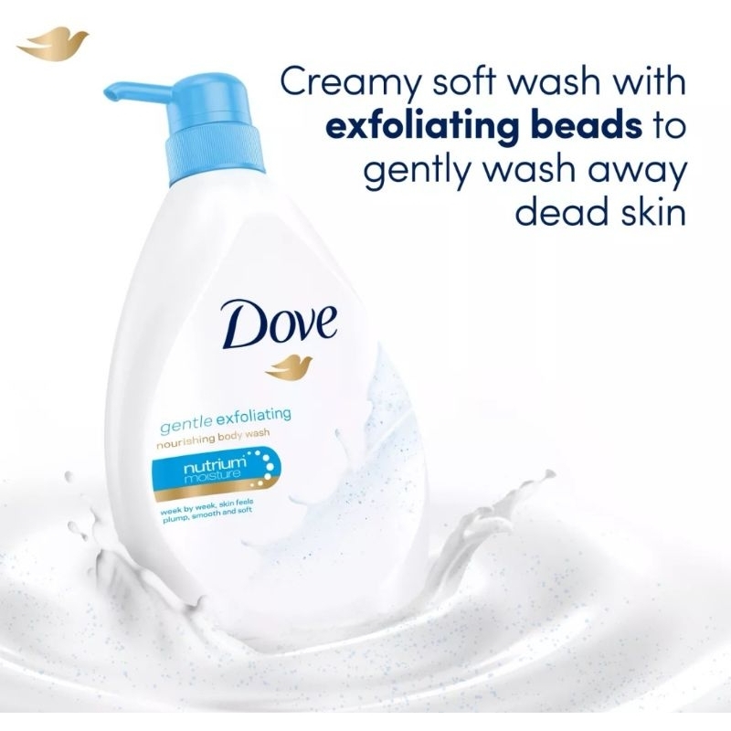 IMPORTED!! DOVE GENTLE EXFOLIATING BODY WASH ORIGINAL PRODUCT + FREE