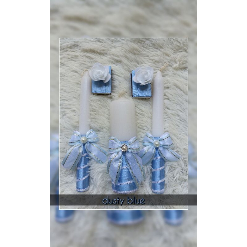 unity candle with ribbon(elegant) | Shopee Philippines