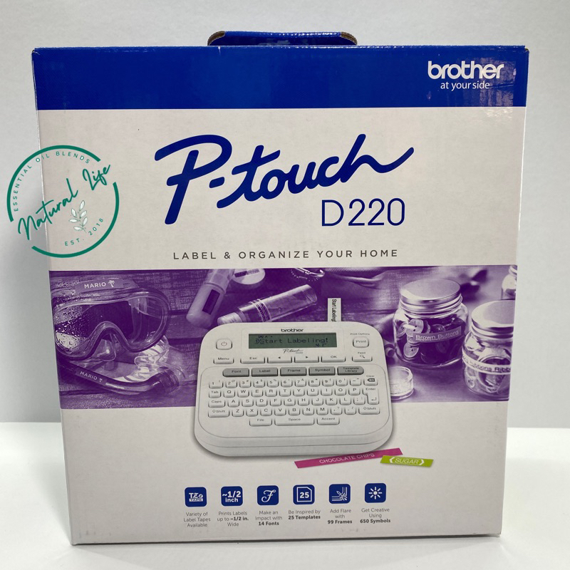 Brother PTouch D220 Label Maker Label Printer (1/2 or 12’mm) Shopee