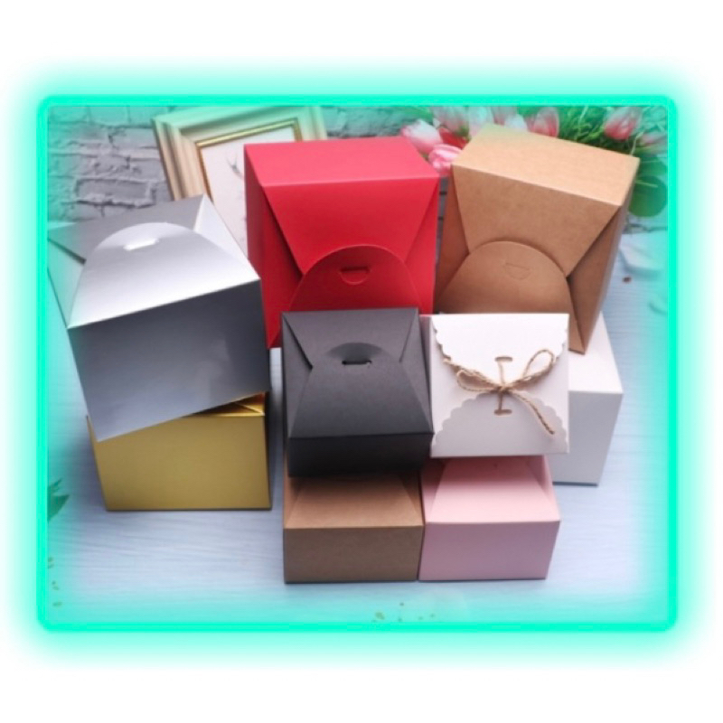 1pc Wave kraft Box Carton Amazon gift box candy jewelry box Multicolor