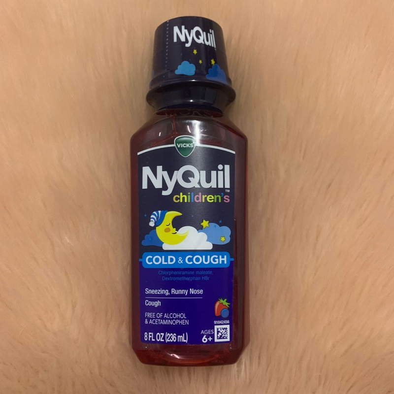 Vicks Children's NyQuil Cold & Cough Medicine Berry Flavor, For