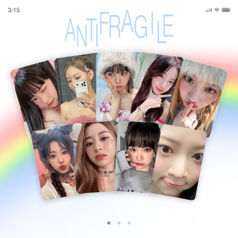 Le Sserafim Fanmade Antifragile Photocards Replicards Lomo Card Yunjin Sakura Chaewon Eunchae 1215