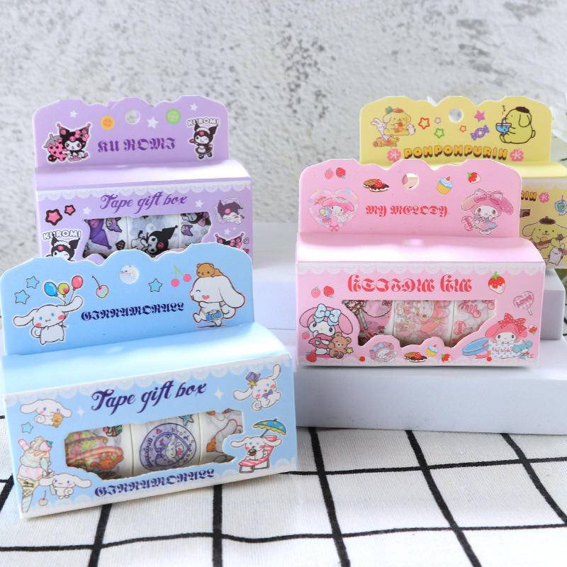 Sanrio Washi Tape Mymelody Kuromi Cinnamoroll Creative Stationery ...