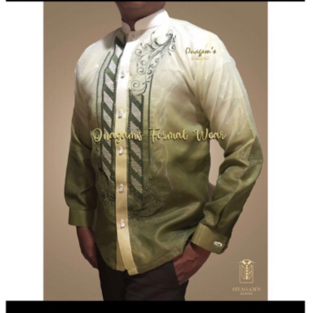 OLIVE GREEN BARONG TAGALOG Shopee Philippines