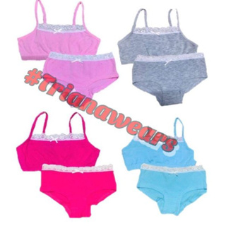 8-16 Years Girls Underwear Set Baby Bra Super Soft Pure Cotton Teenage Panty  Kids Underwear