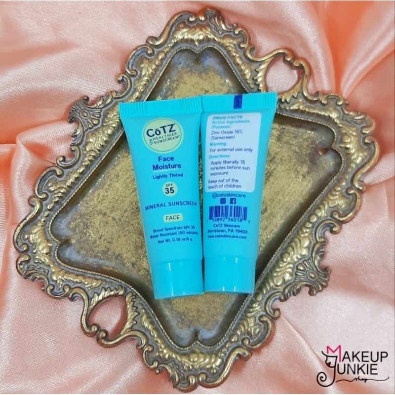 Cotz Face Moisture Lightly Tinted SPF 35 Mineral Sunscreen 5g Shopee