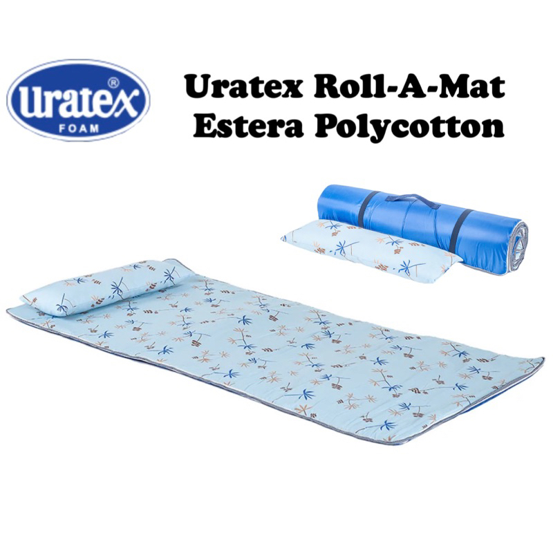 Uratex Roll A Mat Estera Polycotton Easy Carry Foam With Free Pillow Shopee Philippines 8395