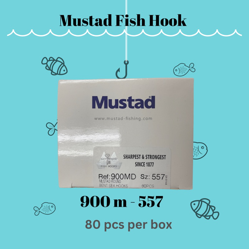 Mustad Fish Hook 900m 80 pcs per box