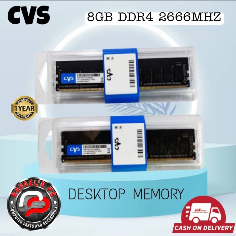 CVS 8GB DDR4 2666MHZ DESKTOP MEMORY Shopee Philippines