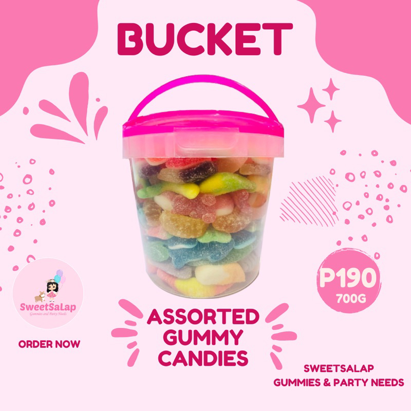 Bucket Assorted Gummy Candies (700 Grams) Shopee Philippines