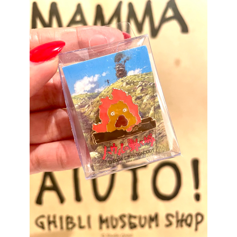 STUDIO GHIBLI MUSEUM HOWLS MOVING CASTLE CALCIFER ENAMEL PIN | Shopee ...
