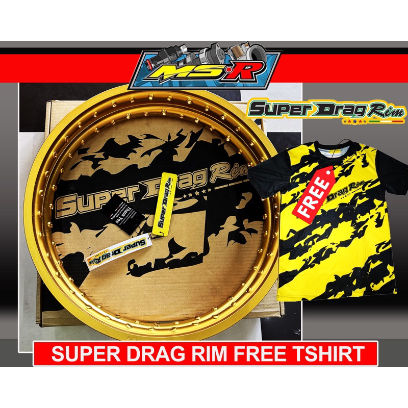 SUPER DRAG Rim (SDR) broken size 1.2/1.4 X 17 sold as set FREE T-Shirt ...