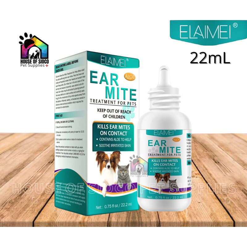 Elaimei Ear Mite Treatment For Pets 22.2mL | Shopee Philippines