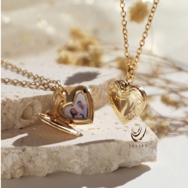 JULIET - Mini Gold Heart Locket Necklace | Shopee Philippines