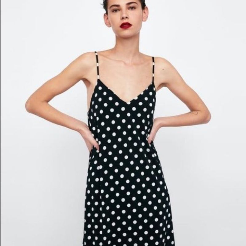 Zara Polka Dots Sexy Dress Large Shopee Philippines