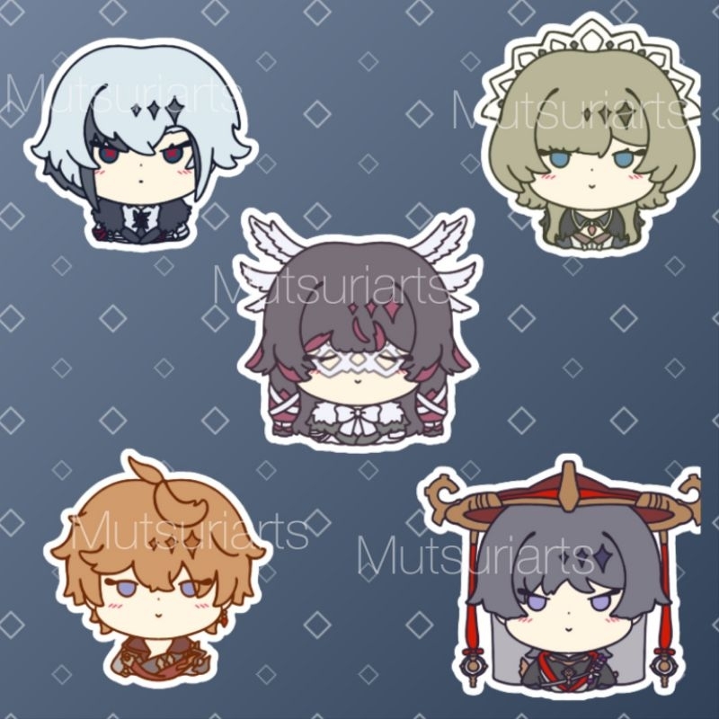 Genshin Impact Fatui Harbingers chibi cute stickers waterproof | Shopee ...