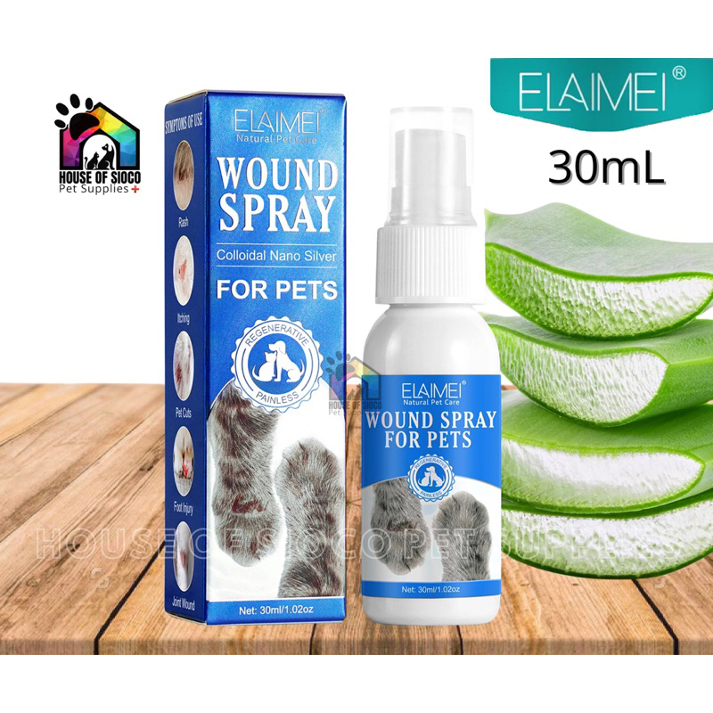 Elaimei Wound Spray Colloidal Nano Silver For Pets 30mL | Shopee ...