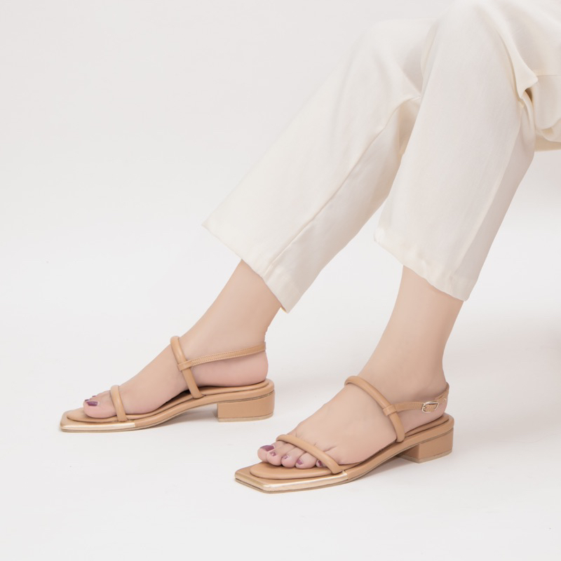NINA 2-Plump Strap Sandals 1-Inch Heel | Shopee Philippines
