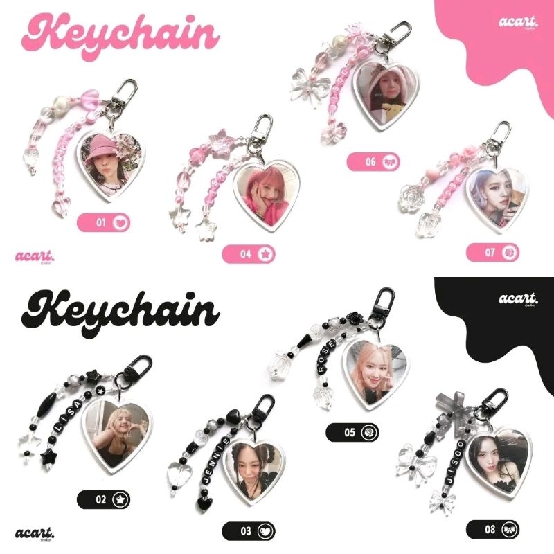 Portachiavi Blackpink - Ciondolo Fan Ufficiale Con Bastone Supporto