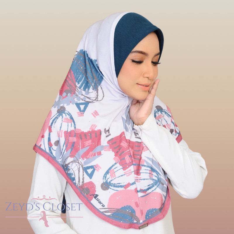 Alfaro Instant Hijab Moscrepe Panal Batu Design6 Large Shopee