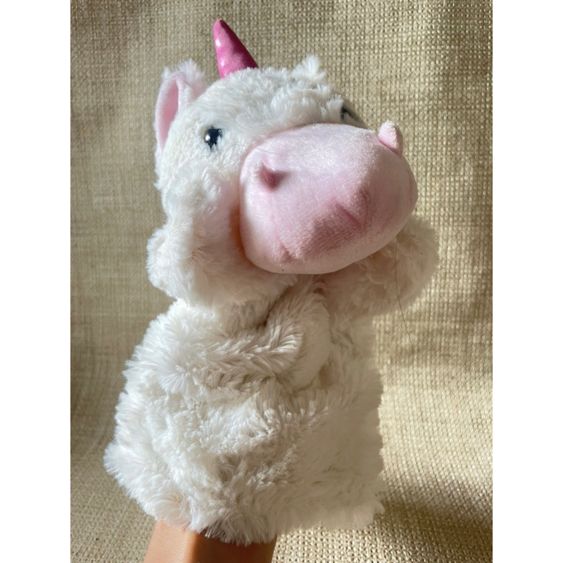 Fluffy Unicorn Plush Hand Puppet | Shopee Philippines