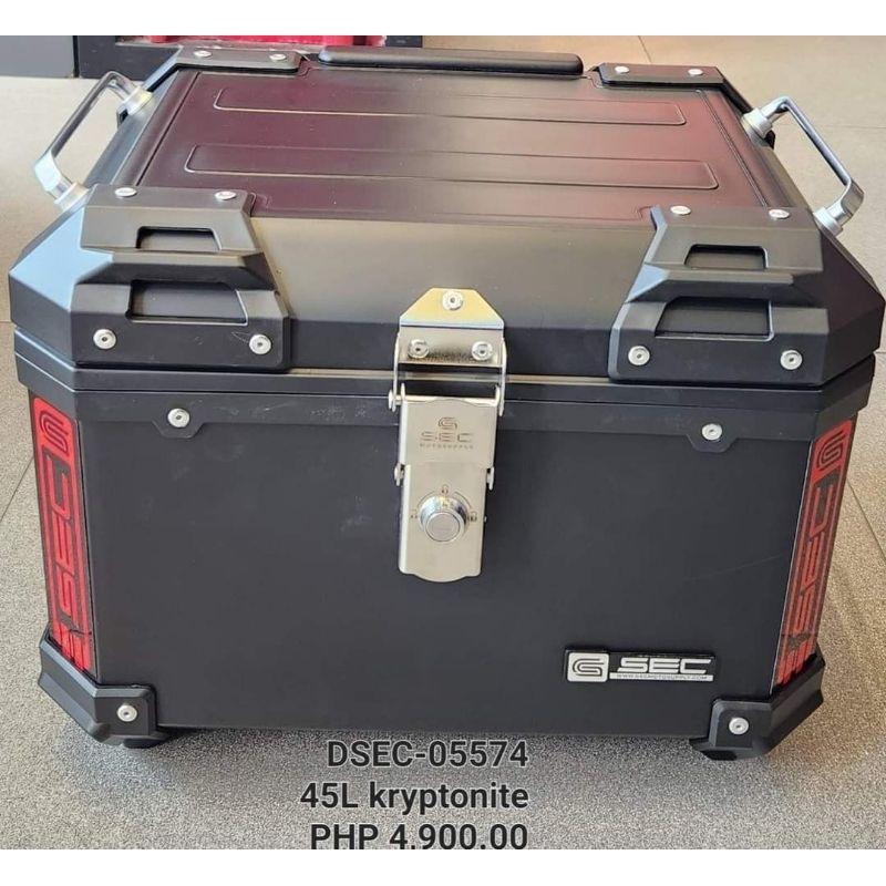 Sec 45 liters black kryptonite Hard plastic top box | Shopee Philippines