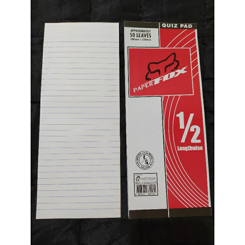 1/2 LENGTH WISE PAD PAPER 50 LEAVES/ 1/2 LENGTHWISE PAPER | Shopee ...