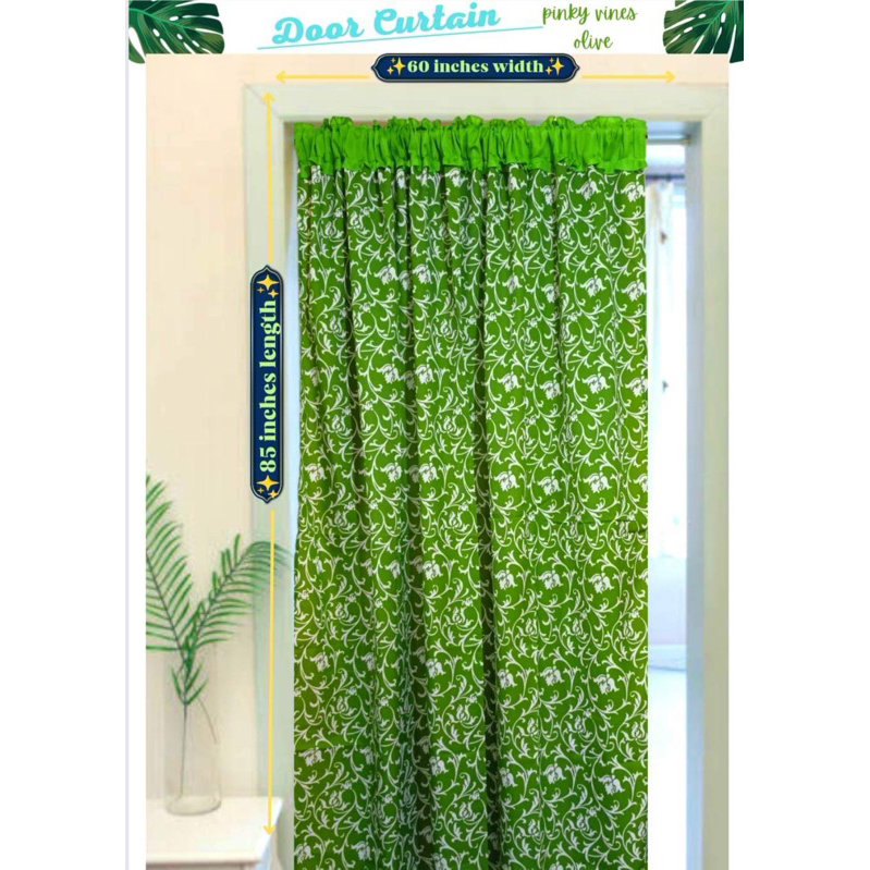 Door Size Curtain KURTINA SA PINTO More Design Available Shopee