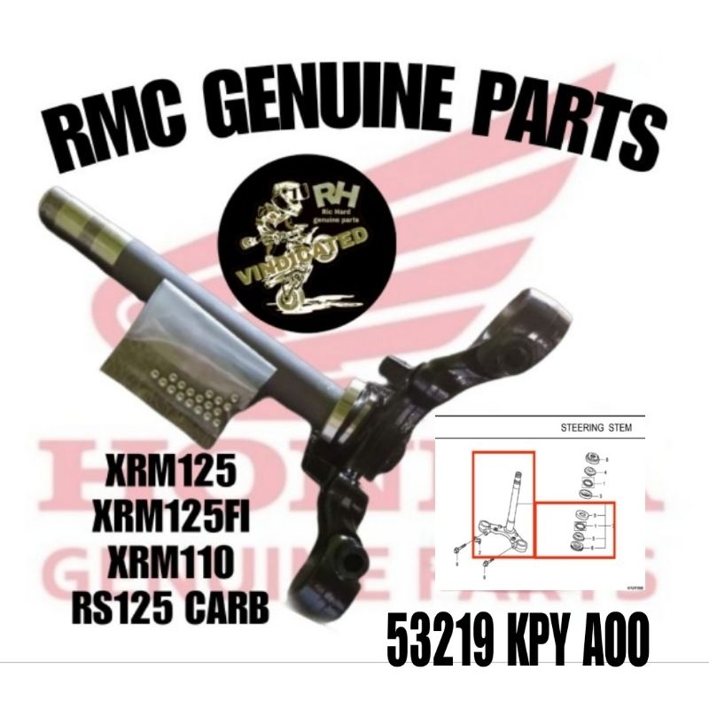 GENUINE CENTER POST ( T POST ) XRM 125 - RS 125 | Shopee Philippines