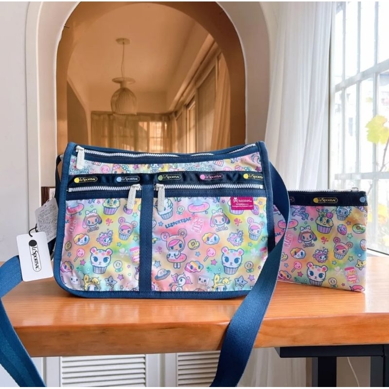 Tokidoki x LeSportsac deluxe Shoulder Bag DONUTELLA & FRIENDS Shopee