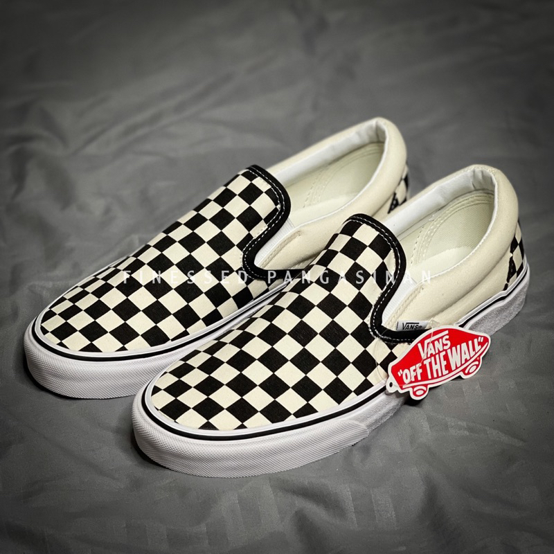 Checkered hotsell vans cream