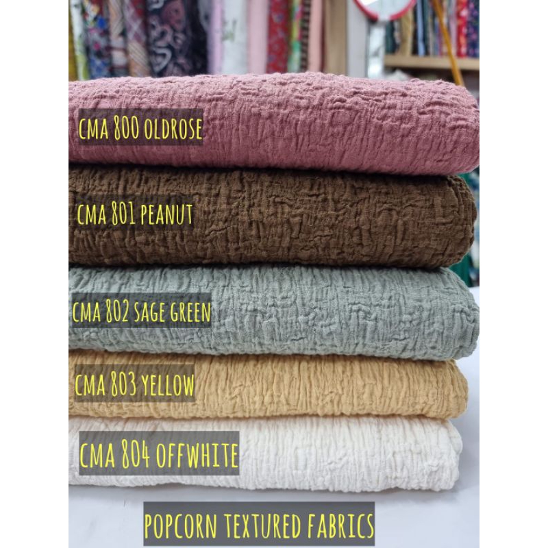 POPCORN TEXTURED FABRICS 52 INCHES WIDTH | Shopee Philippines