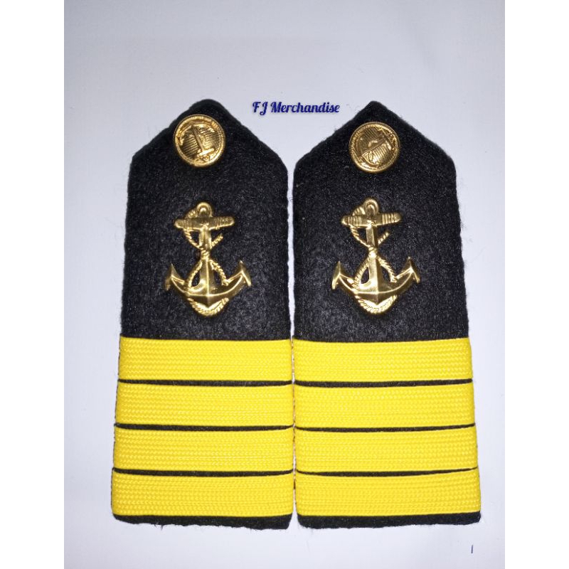 Marine/Seaman Shoulder Board Black Pair Anchor Pin | Shopee Philippines