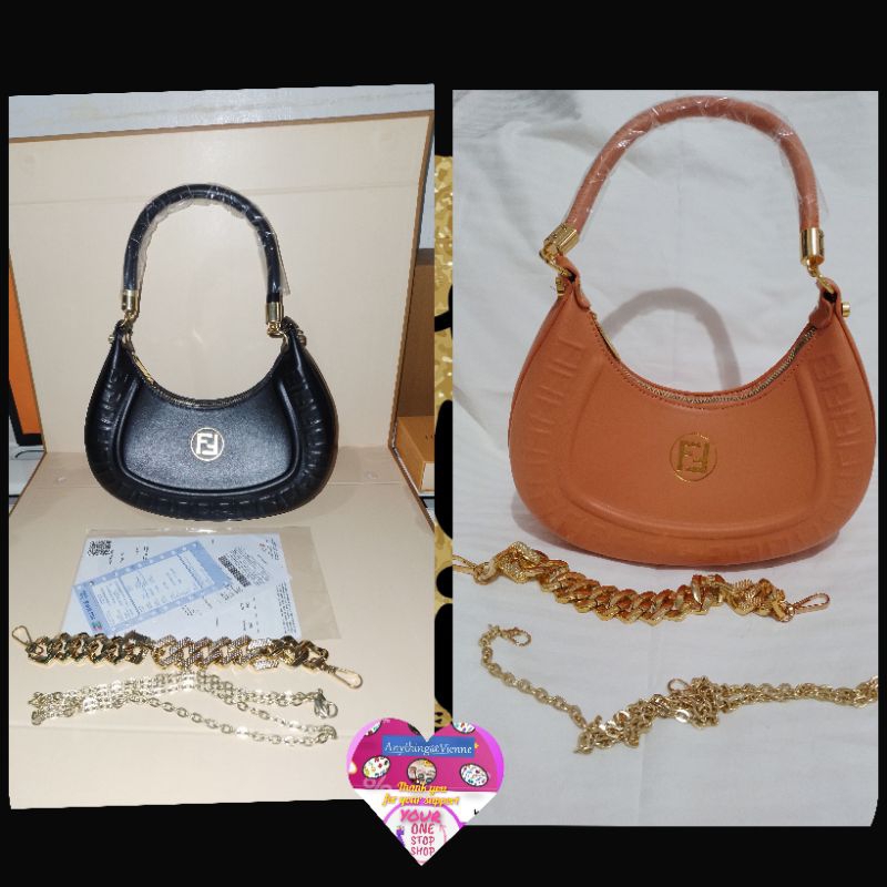 F*endi Top Grade Hard Shell Hobo Bag Shopee Philippines