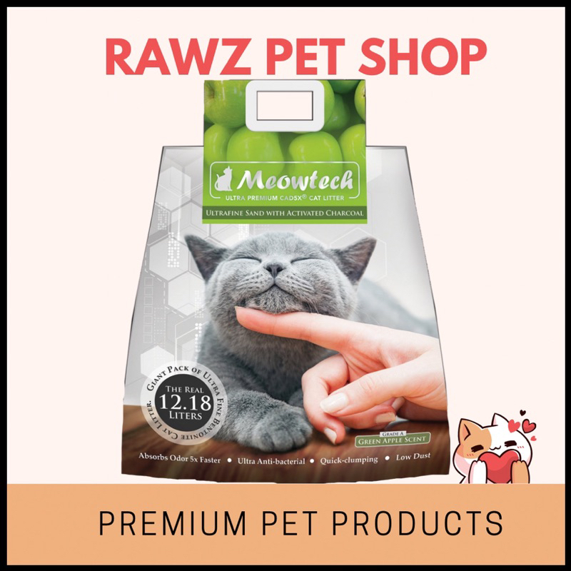 Meowtech Bentonite Cat Litter Sand 12.18L GREEN APPLE Shopee Philippines