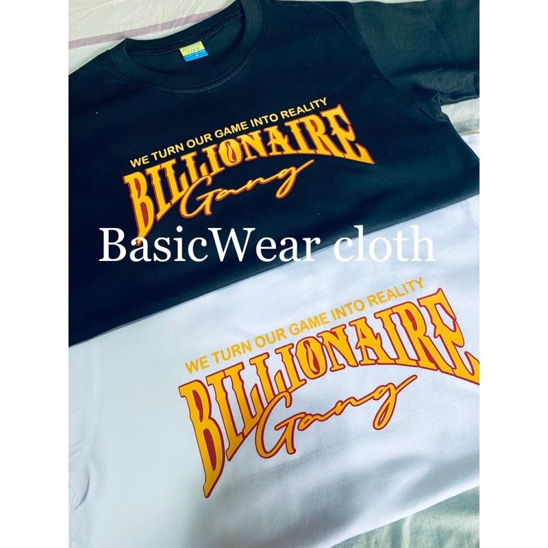 BILLIONAIRE GANG LOGO HIGH QUALITY UNISEX TSHIRT Shopee Philippines
