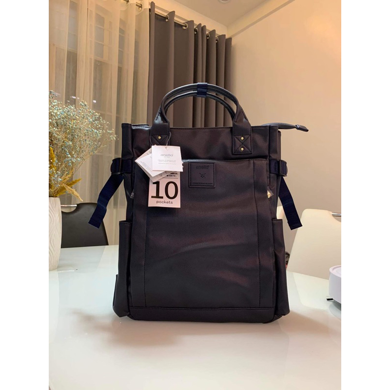 Anello 10 pockets leather backpack Shopee Philippines