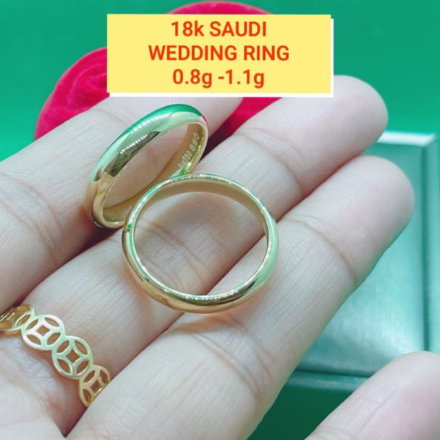 PAWNABLE 18k SAUDI GOLD WEDDING RING (EACH) | Shopee Philippines