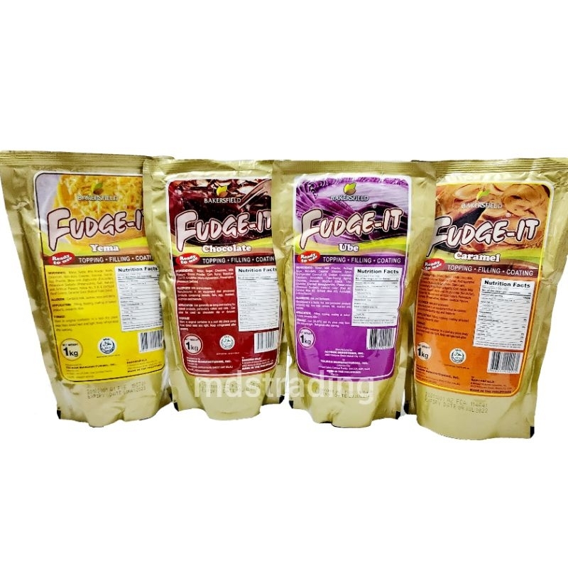 Bakersfield Fudgeit Chocolate Caramel Yema Ube 1kg Fudge It Topping