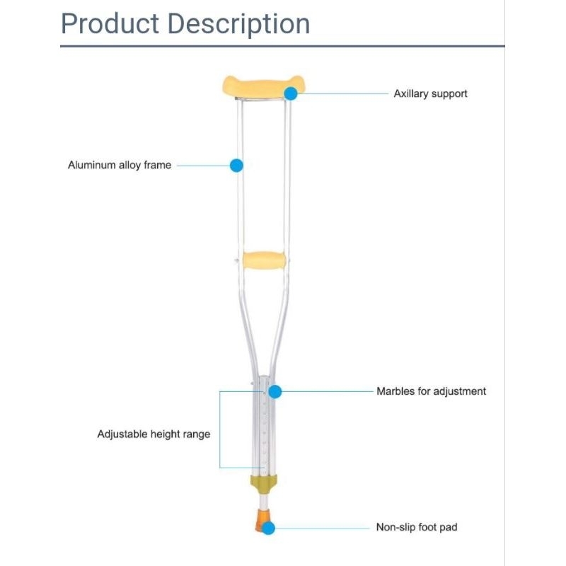 Pedia Crutches ( Saklay Small ) Sold as 2pcs Pair ( Order Now Ship