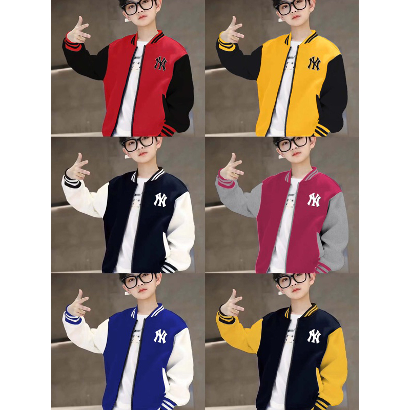 Kids' jacket boys' jacket new kids' baseball jacket boys MLB Shopee