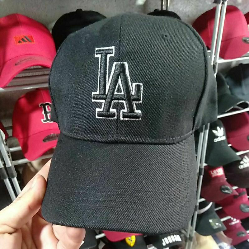 baseball cap LA highquality cotton 3 variant gray/ black/ all black