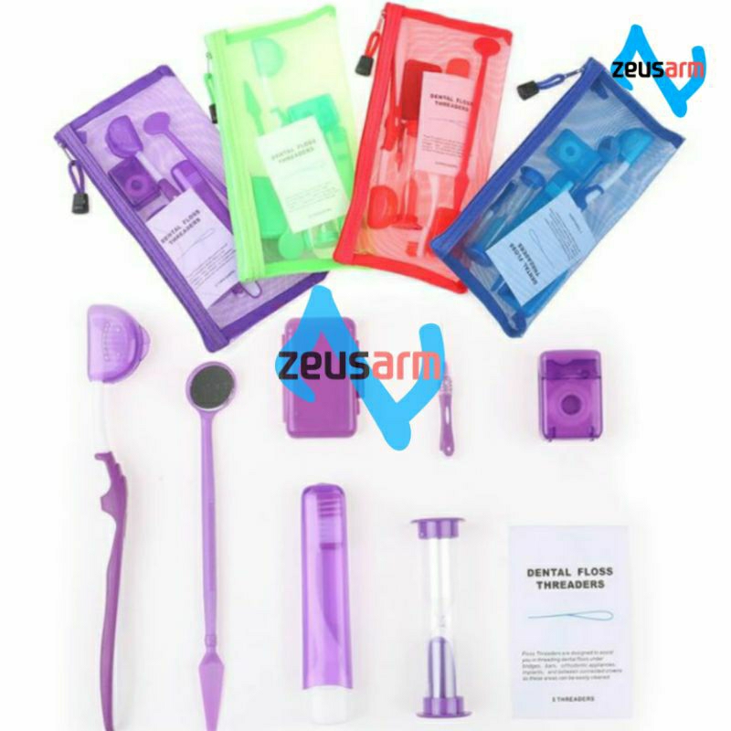 Orthodontic Cleaning Kit 8 Tools Oral Care Kit Oral Cleaning Travel Kit