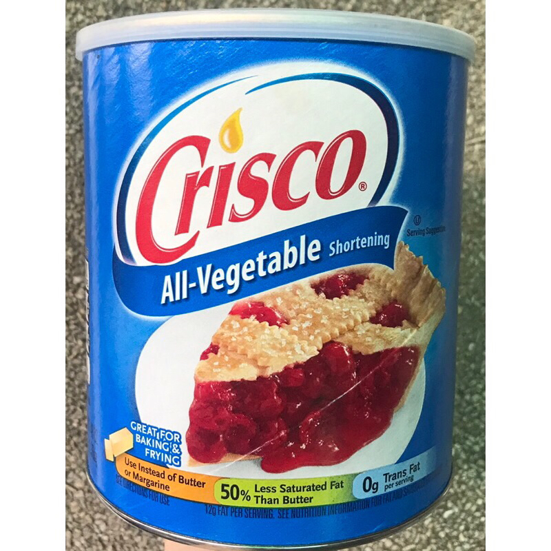 16oz or 48oz Crisco All Vegetable Shortening 453g or 1.36kg Use Instead